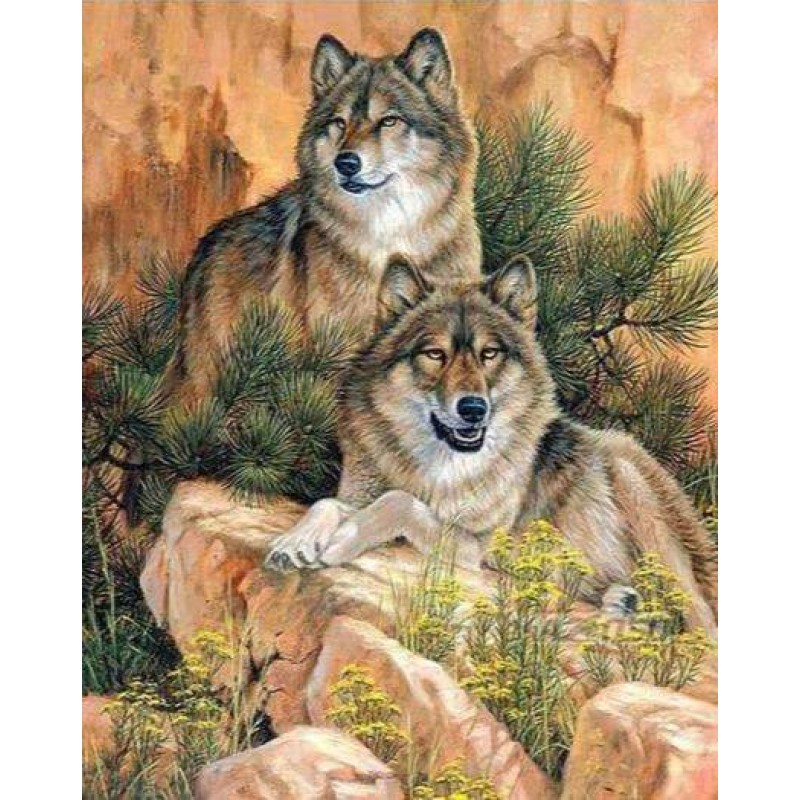 Wolven Samen op een ...