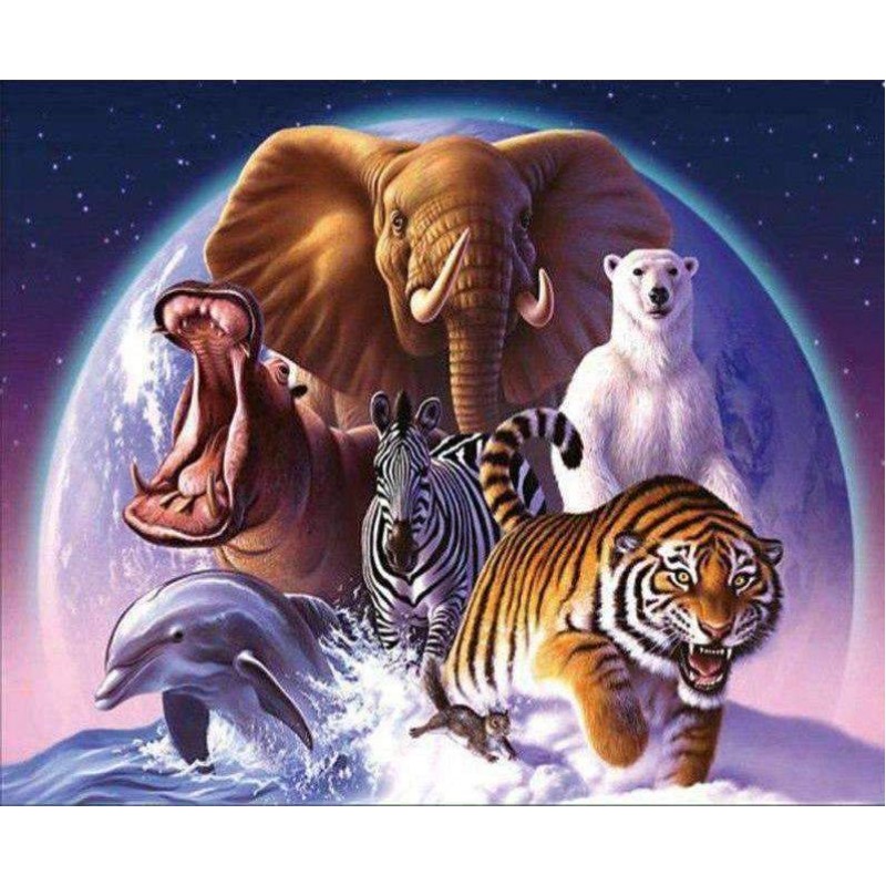 Meerdere Dieren Maan