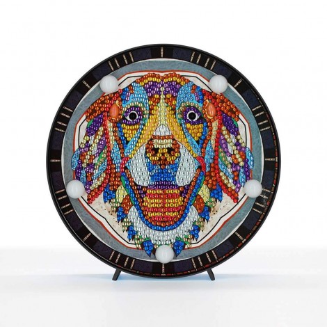 Rond DP Lampje Gelukkige Hond