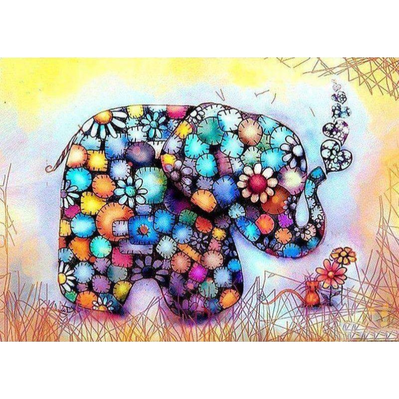 Olifant in Bloemen