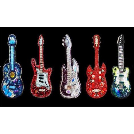 Sleutelhangers Gitaar 5 stuks