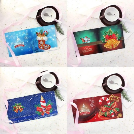 Kerstkaarten - Merry Christmas! #5 (4 stuks)