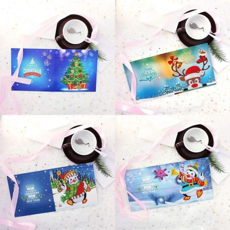 Kerstkaarten - Merry Christmas! #2 (4 stuks)