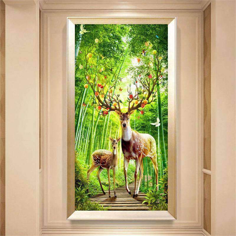 Herten in Groen Bos ...