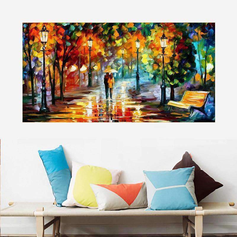 Stel lopend in park ...