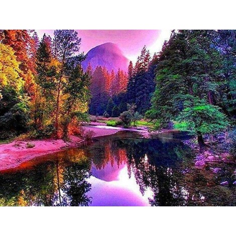 Kleurrijk Bos met Meer